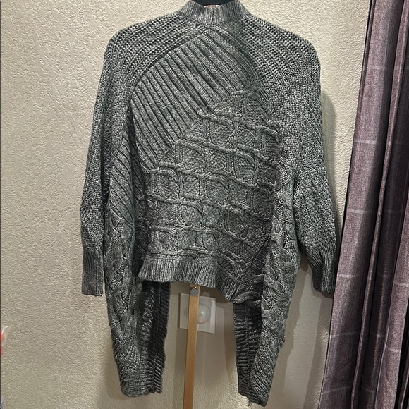 Miss Kelly Gray Knit Open Front Sweater - Picture 3 of 6